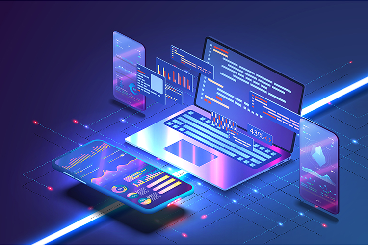 graphics of 2D computers and phones
